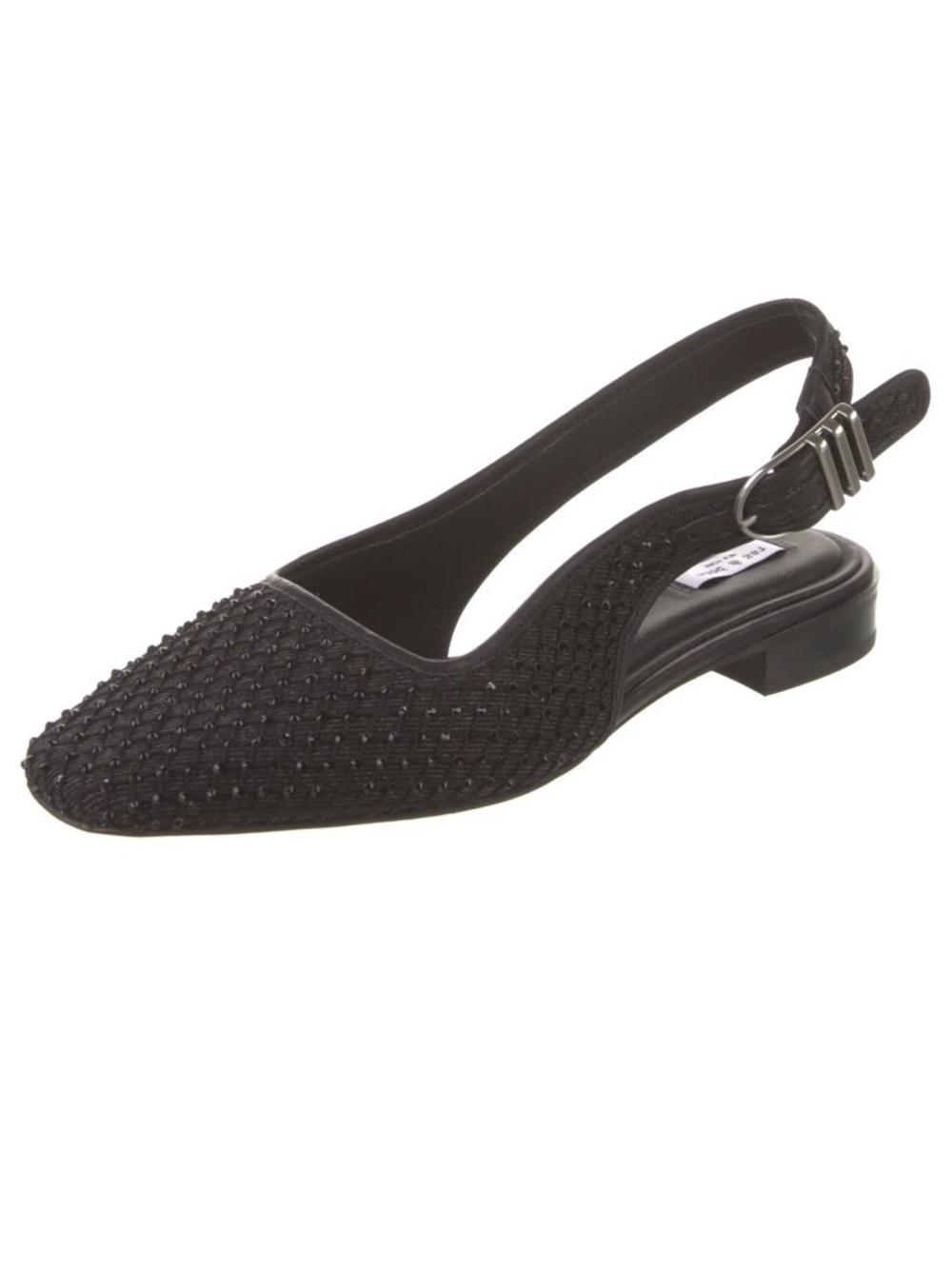 rag & bone Black Embellished Slingback Flat